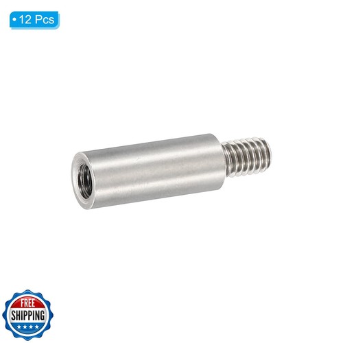 PATIKIL 12pcs M4 Standoffs, M4 15+6mm Spacer Standoffs Steel Threaded Standof - Picture 3 of 5