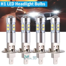 4x H1 LED Headlight Bulbs Conversion Kit High Low Beam Super Bright 6500K White
