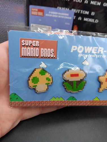 Nes Super Mario Bros Door Sign: Final Screens + Super Mario Bros. Pin Set 👀 - Picture 4 of 10