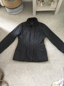 ladies black barbour coat