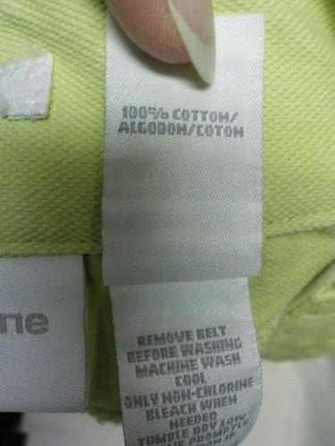 Vintage Liz Claiborne Denim Capri Size 12P Mint Green Cotton Belted Pockets - Picture 11 of 12