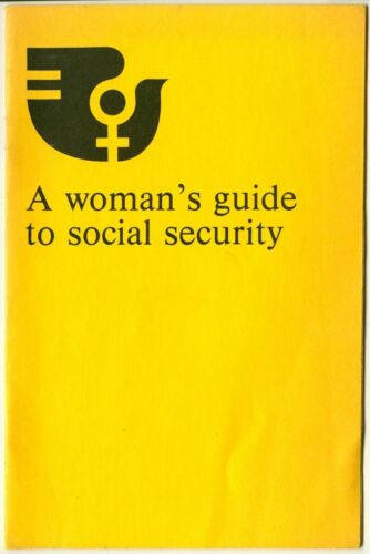 A WOMAN's GUIDE to SOCIAL SECURITY! US Dept Health Education & Welfare (1975)