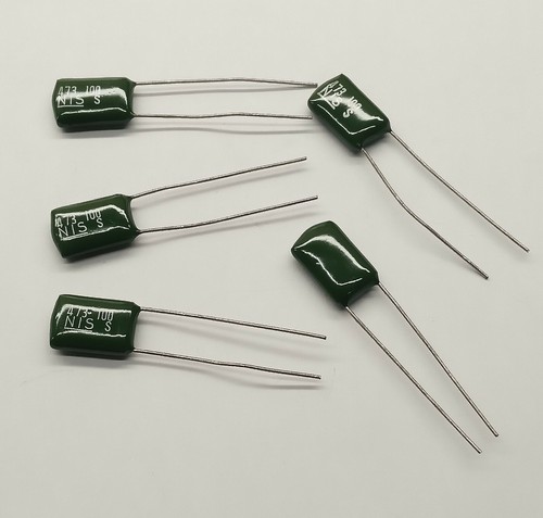 5 Stk. Gitarrenton 47nF/100V 20% Kondensator Green Drop Polyester Mylar Nissei - Bild 1 von 2