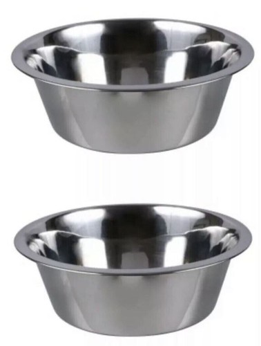 Große Edelstahl Hundenäpfe 2er Set Futter- und Wassernapf 52 Unzen KOSTENLOSER VERSAND - Bild 1 von 3