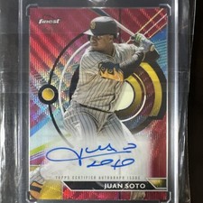 2023 Topps Finest - Finest Autographs Red Wave Refractor #FA-JS Juan Soto /5