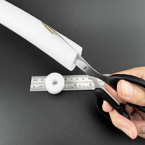 4pcs Foam Tube 3.28 ft Length 0.39in ID 1.18in OD Hollow Polyethylene White - Picture 5 of 9