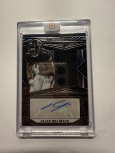 2023 Panini Obsidian - Rookie Jersey Autographs Bijan Robinson #240 /199