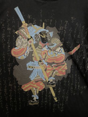 Kanji Brand Samurai Warrior Kanji Writing Japanese Shogun Zen Black T Shirt 3XL - Picture 4 of 8