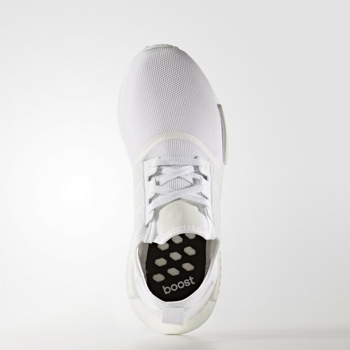 Adidas Originals NMD_R1 Para Hombre Triple Blanco Boost BA7245 TALLA 13 13.5 - Imagen 9 de 13
