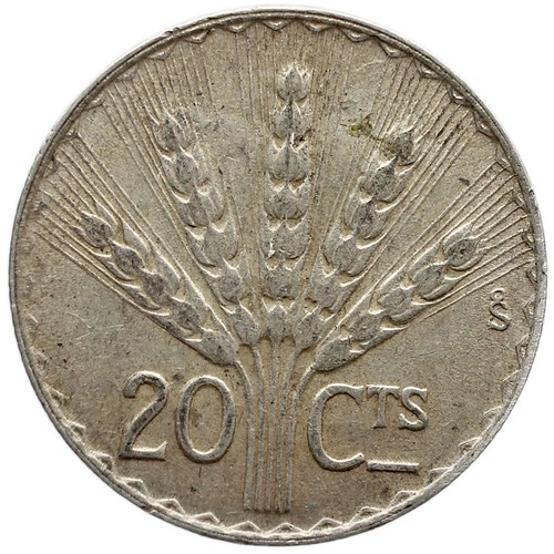 1942 20 Centavos Uruguay Coin Silver Santiago Mint (MO2401-) - Picture 2 of 2