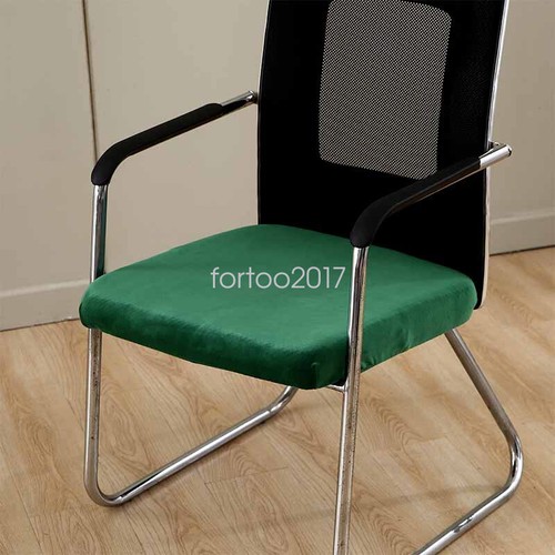 Multicolour Velvet Office Chairs Cushion Cover Stretch Protector Slipcover 2pcs - Picture 8 of 22