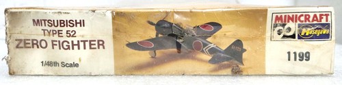 1982 Hasegawa Mitsubishi Zero Type 52A 1/48 Model Kit Factory Sealed box - Picture 2 of 2