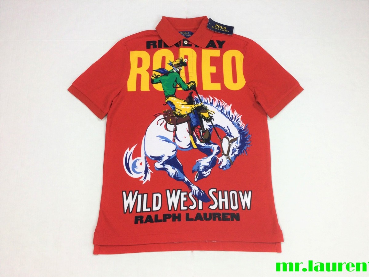 Polo Ralph Lauren Men VTG Classic Fit Wild West Cowboy Graphic