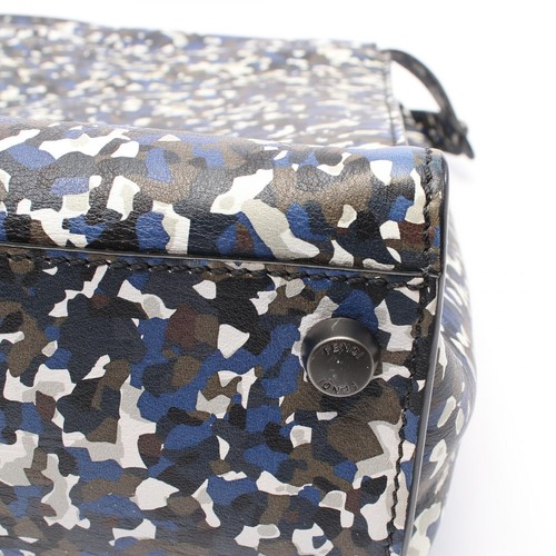 FENDI Peekaboo Large 2way Shoulder Handbag 7VA354 Leder Blau Schwarz Gebrauch... - Bild 6 von 9