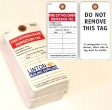 FIRE Extinguisher Inspection TAG/DO NOT Remove (2-Sided), 3" x 5.75" - Pk /100