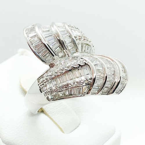 R5000 Women Fashion Jewelry White Yellow Gold Plated Engagement Wedding Ring - Picture 4 of 7