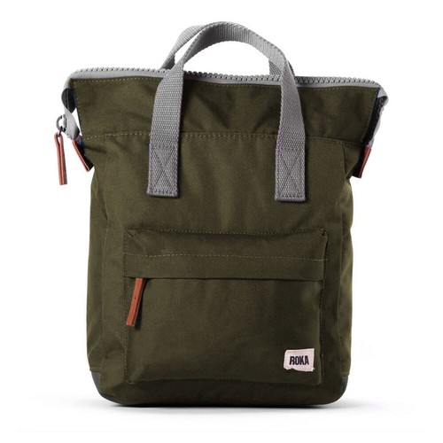 Roka Bantry B Small Recycled Canvas Wetterfest Rucksack Tasche Moosgrün - Bild 1 von 6