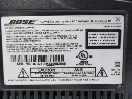 Bose Wave Music System IV Shelf Stereo System - Platinum Silver work great - Picture 16 of 18