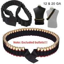 Tactical 50 Rounds 12 & 20GA Shotgun Shell Bandolier Ammo Belts Holder Hunting