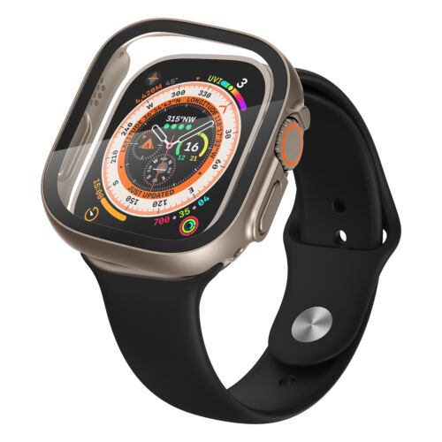 Hard PC Case + Glass Screen Protector Full Cover For Apple Watch Ultra Case 49mm - Picture 5 of 21