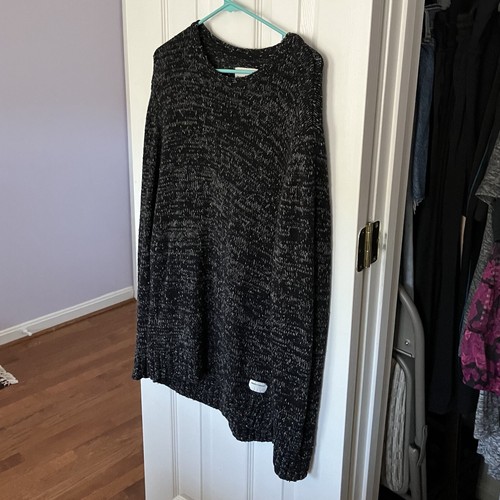 Modern Amusement Schwarz Oversized Herren Pullover Large