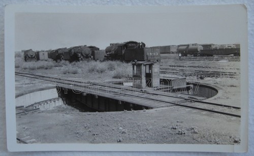 Chicago & North Western Railroad Shops Train Bone Yard Turntable 1935 photo - Picture 1 of 2