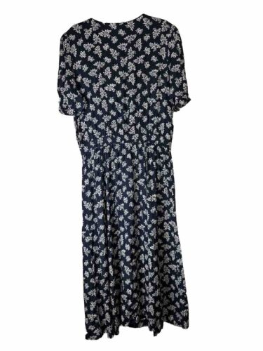 VINTAGE 90s Plaza South Kleid Gr. 14 Midi grün kariert Prärie Lehrer großer Kragen - Bild 2 von 10