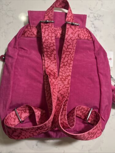 Kipling Pink Very Berry Nylon Rucksack Bookbag mit Arno dem Affen 🐒💗NEU💗 - Bild 3 von 15