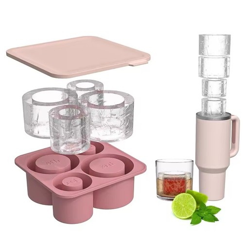 Ice Cube Mould Tray fits 1.18L Stanley and similar 40oz Tumbler in Pink Silicone - Picture 5 of 15