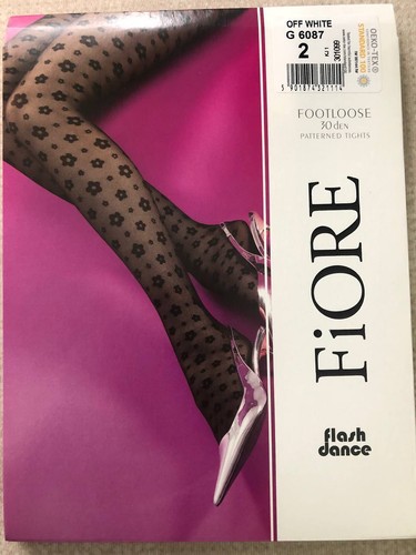Fiore Footloose tights fantasy sheer mesh floral flower retor pattern 30 Den - Picture 13 of 23