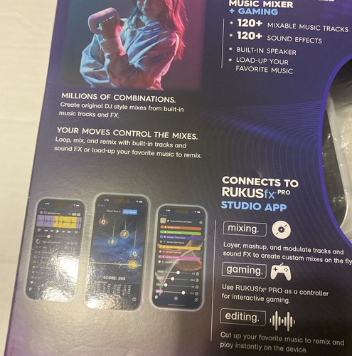 Mezclador de música controlado por movimiento RUKUSfx Pro 120+ pistas tecnología BeatSnap nuevo - Imagen 3 de 5
