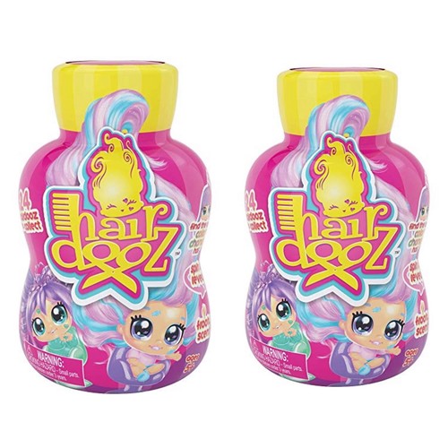 Hairdooz Shampoo Bottle Scented Hair Dooz Salon Hairdresser Doll (2 Pack)