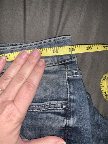 Womens Vigoss Bootcut Medium Blue Jeans Size 8 Inseam 32 Embroidered Pockets - Picture 6 of 11