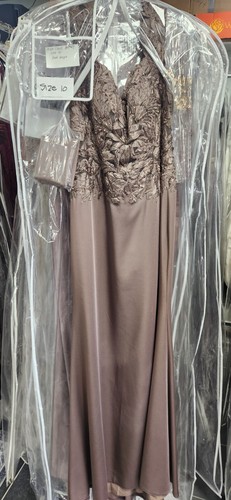 Montage Gown Mon Cheri NWT Size 10 style 219989 Dark Taupe Mother of the Bride - Picture 6 of 6