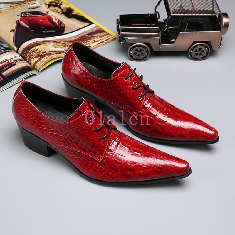 Red British uomo Pointy Toe Cuban Heel Wedding Shoes Leather Formal 2018 Shoes 01 Scarpe classiche da uomo Red British uomo Pointy Toe Cuban Heel Wedding Shoes Leather Formal 2018 Shoes 01 Scarpe classiche da uomo