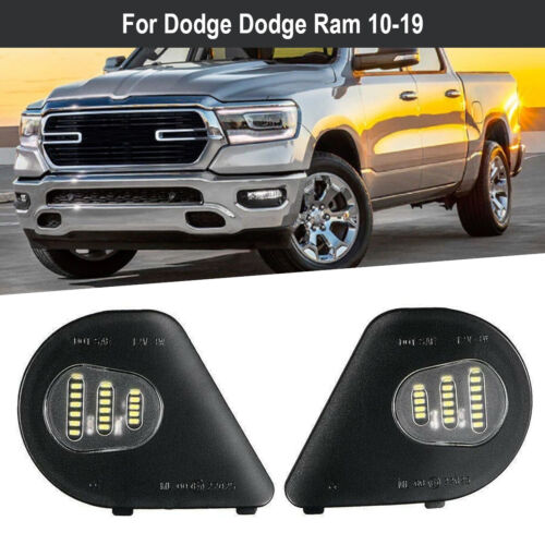 LED Side Mirror Puddle Lights For Dodge Ram 2010-2019 1500 2500 3500 4500 5500 - Picture 2 of 12