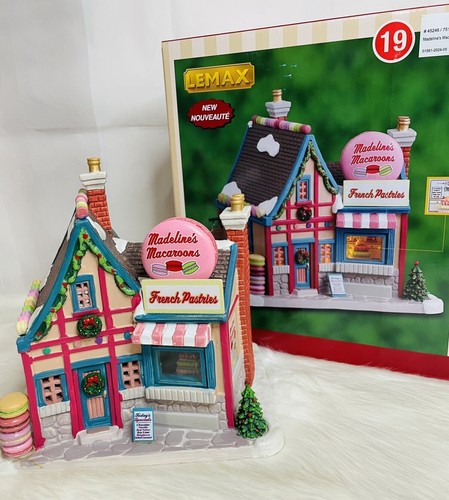 Neu LEMAX Madeline,s Macarons französisches Gebäck Weihnachtshaus