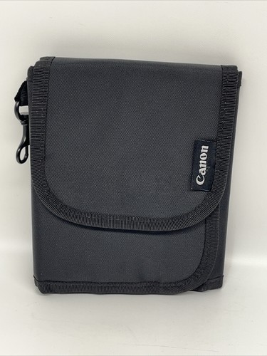 Canon Filter / SD Card / Battery / Accessory Pouch Black Vinyl Case With Snap