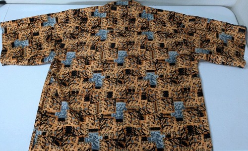 Vintage Roca wear Shirt Men's XXL Roca wear Pattern Button Up Geometric - Picture 2 of 5