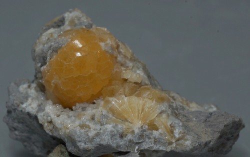 Yellow-orange Stellerite 4g | Fairfax Quarry, Virginia, USA | 12-0066 - Afbeelding 1 van 5