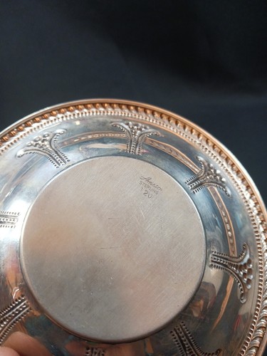 Plato vintage de caramelo, bon bon o nuez de plata esterlina Amston (#120) - Imagen 9 de 16