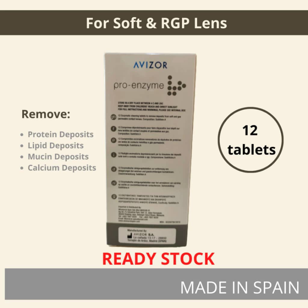 2 Boxes Avizor PRO ENZYME Protein Remover Tablets 12' Contact Lenses