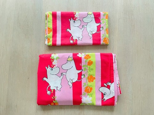 Juego de funda nórdica Moomin a rayas rosas de Finlayson con Moomintroll y Sn... - Imagen 3 de 9