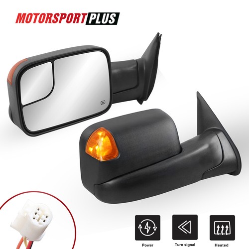 Par de espejos retrovisores eléctricos térmicos de remolque con lámpara de señal LED para Toyota Tacoma 2005-2015 - Imagen 2 de 17