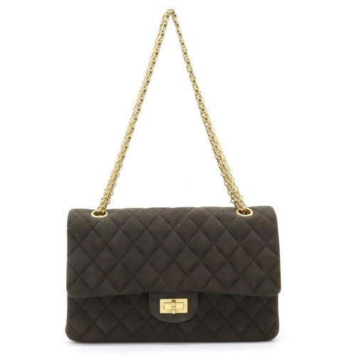 [Tasche] CHANEL Matrasse Schultertasche Kette Wildleder anthrazit grau gold A11444 [gebraucht]