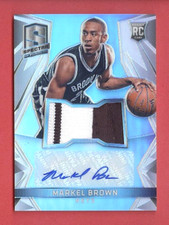 2014-15 SPECTRA (BKB) Markel Brown SP AUTO/2-CLR PATCH RC PRIZM REF CARD #132(C)