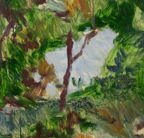 Paisaje de otoño, árboles, pintura al óleo original, artista ucraniano - Imagen 9 de 12