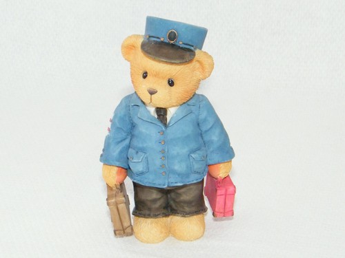 New Vintage Cherished Teddies '97 Lloyd Railway Conductor - MemBEARship Figurine - Picture 4 of 12
