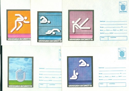 1981 University Games,Tennis,Fencing,Voleyball,Swimming,Wrestling,Romania,covers - Picture 2 of 2