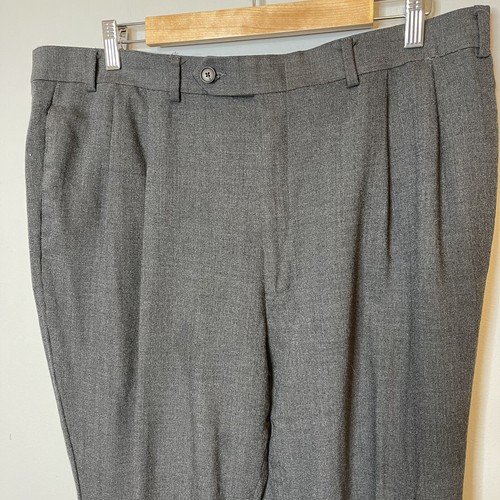 oscar de la renta Anzughose Herren 40R 100% Wolle Grau - Bild 3 von 5